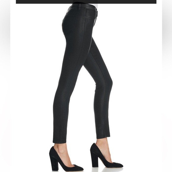 NWT $248 J BRAND STITCH FIX 620 Mid-Rise Black Stocking Coated Super Skinny Jean - Picture 2 of 11